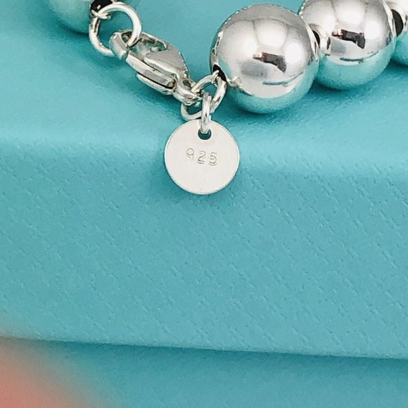 Tiffany HardWear Ball Bracelet in Sterling Silver 10mm Beads - 8.5" Med / Large - Picture 5 of 5